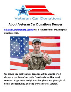 Veteran Car Donation in Denver