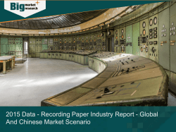 2015 Data - Recording Paper Industry Report - Global And Chinese Market Scenario