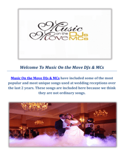 Music On the Move DJs & MCs : Sacramento Wedding Disc Jockey