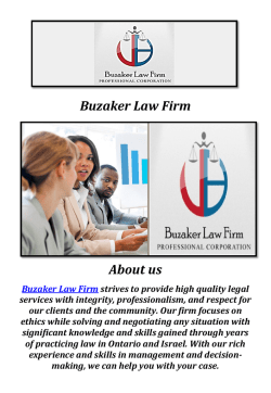 Buzaker Law Firm in toronto ( 905-370-0484 )