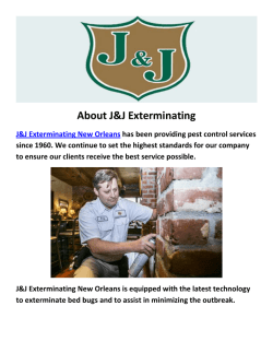 J&J Exterminating New Orleans : Pest Control in New Orleans