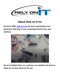 Rely on It Inc - Bay Area It Support Los Altos