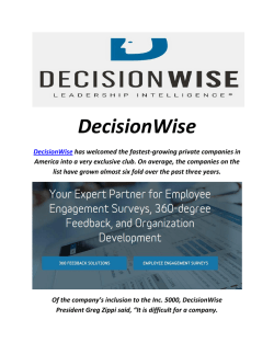 DecisionWise : 360 Degree Feedback Questions