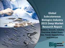 Global Subcutaneous Biologics Industry 2015 Deep Market Research Report