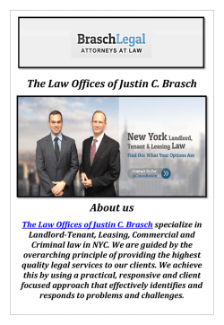 The Law Offices of Justin C. Brasch: Landlord Rights New York