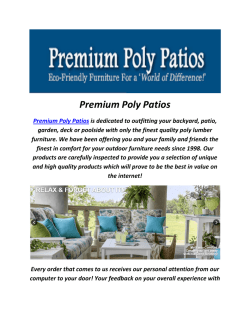 Premium Poly Patios : Adirondack Polywood Chairs