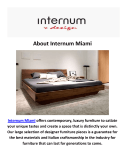 Internum Miami - Luxury Furniture in Miami