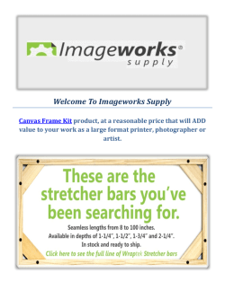 Imageworks Supply Sale Canvas Frame Kit