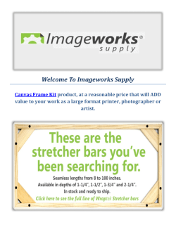 Imageworks Supply Sale Canvas Frame Kit 