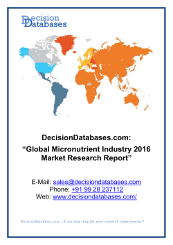 Global Micronutrient Industry 2016 Market Research Report