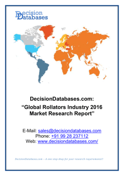 Global Rollators Industry 2016 Market Research Report