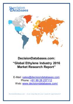 Global Ethylene Market 2016:Industry Trends and Analysis