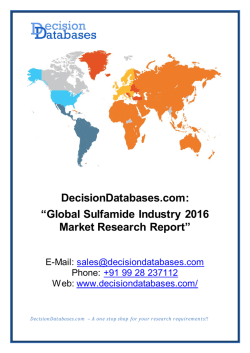 Sulfamide Market Analysis 2016 Development Trends