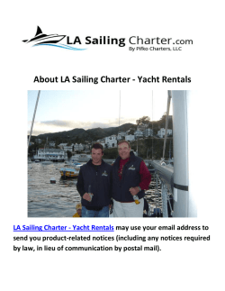 LA Sailing Charter : Yacht Charters Venice CA