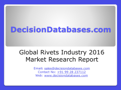 Rivets Industry 2016 : Global Market Outlook 