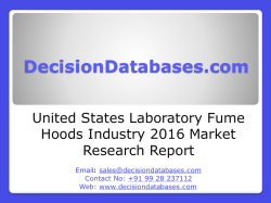United States Laboratory Fume Hoods Industry Industry Sales and Revenue Forecast 2016 