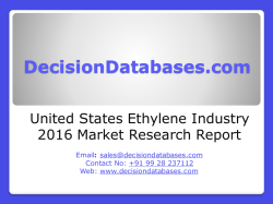 United States Ethylene Industry Sales and Revenue Forecast 2016 