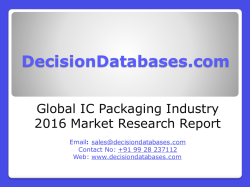 Global IC Packaging Industry- Size, Share and Market Forecasts 2020 