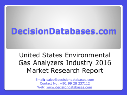 United States Environmental Gas Analyzers Industry- Size, Share and Market Forecasts 2020 