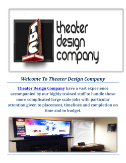 Theatre Design and Installation Company in Seattle