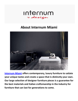 Internum Furniture Design in District Miami