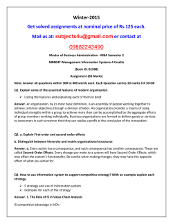 MB0047-Management Information Systems