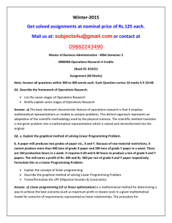 MB0048-Operations Research