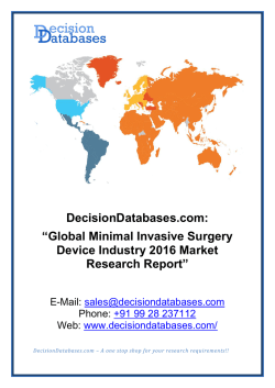 Global Minimal Invasive Surgery Device Industry Sales and Revenue Forecast 2016