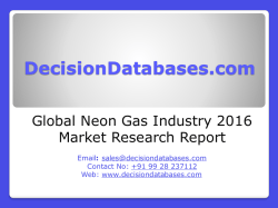 Neon Gas Market International Analysis and Forecasts 2020