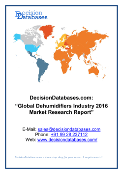 Dehumidifiers Industry 2016 : Global Market Outlook
