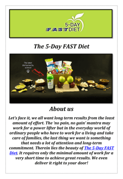 The 5-Day FAST Diet: 5:2 diet ( 201-569-2900 )
