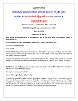 MB0052-Strategic Management and Business Policy