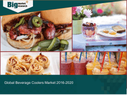 Beverage Coolers Market to grow at a CAGR of 5.14% during 2016-2020 