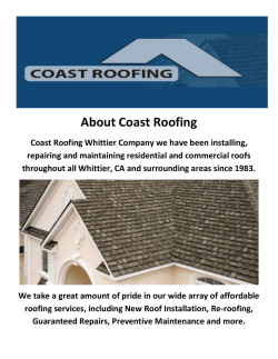 Coast Roofing - Roofers Whittier