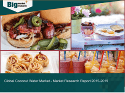 Global Coconut Water Market - Market Research Report 2015-2019