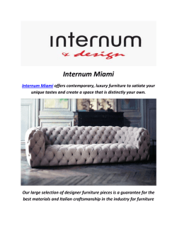 Internum Contemporary Sofa In Miami