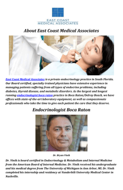 East Coast Medical Associates Endocrinologist Boca Raton