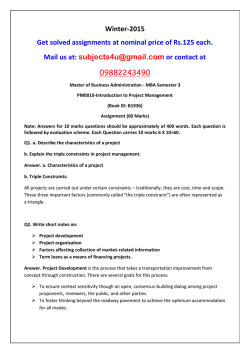 PM0010-Introduction to Project Management