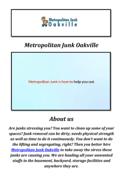 Metropolitan Junk Removal in Oakville, ON
