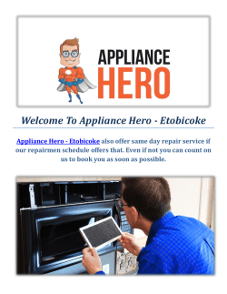 Appliance Hero - Microwave Repair in Etobicoke, ON
