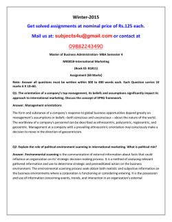 MK0018-International Marketing