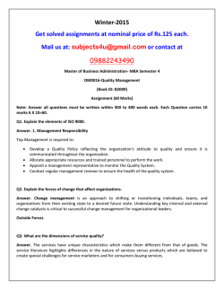 OM0016-Quality Management