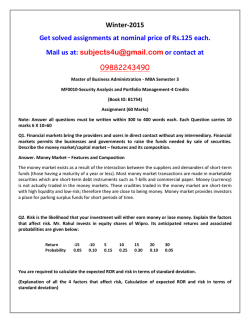 MF0010-Security Analysis and Portfolio Management