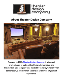 Home Theater Design Installation Company in Seattle