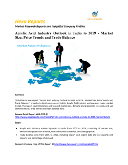 India Acrylic Acid Market Analysis and Forecast 2016