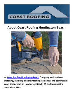 Coast Roofing Contractor Huntington Beach