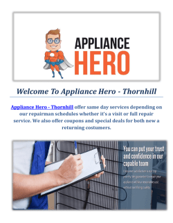 Appliance Hero | Appliance Repair Service In Thornhill