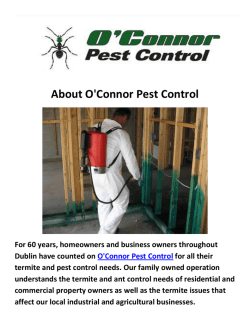 O'Connor Pest Control - Termite Control Dublin