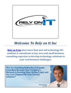 Rely on IT inc :  Reliable IT Consultants in Bay Area