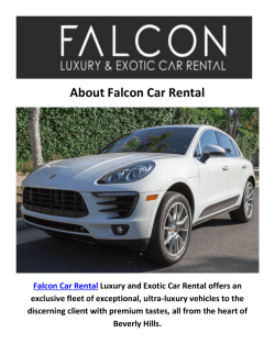 Falcon Car Rental - Luxury Suv Rental Los Angeles